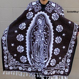 Brown Our Lady of Guadalupe poncho Virgen de Guadalupe Poncho Gaban Poncho Joron
